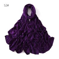 Women's Casual Modern Style Sports Solid Color Cotton Printing Sewing Scarf sku image 7