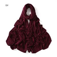 Women's Casual Modern Style Sports Solid Color Cotton Printing Sewing Scarf main image 3