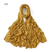 Women's Casual Modern Style Sports Solid Color Cotton Printing Sewing Scarf sku image 15