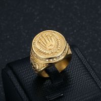 1 Piece Hip-hop Crown Titanium Steel Polishing Inlay Rhinestones Men's Rings sku image 5