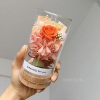 Ing Bottle Dried Flowers Bouquet Mini Glass Cover Cork Ornament Decoration Teacher's Day Christmas Gift main image 3