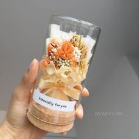 Ing Bottle Dried Flowers Bouquet Mini Glass Cover Cork Ornament Decoration Teacher's Day Christmas Gift main image 4