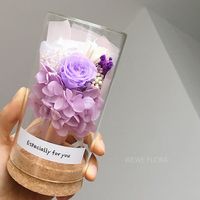 Ing Bottle Dried Flowers Bouquet Mini Glass Cover Cork Ornament Decoration Teacher's Day Christmas Gift main image 2