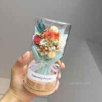 Ing Bottle Dried Flowers Bouquet Mini Glass Cover Cork Ornament Decoration Teacher's Day Christmas Gift sku image 5