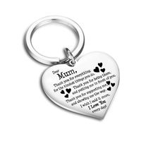 Mama Letter Heart Shape Metal Mother's Day Women's Bag Pendant Keychain sku image 3