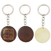 Mama Letter Solid Color Wood Mother's Day Women's Bag Pendant Keychain main image 5