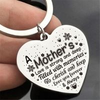 Mama Letter Heart Shape Metal Mother's Day Women's Bag Pendant Keychain sku image 2