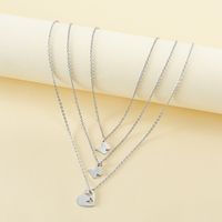 Fashion Mama Butterfly Stainless Steel Polishing Hollow Out Pendant Necklace 3 Piece Set main image 5