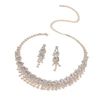 1 Set Fashion Tassel Imitation Pearl Rhinestone Women's Earrings Necklace main image 2