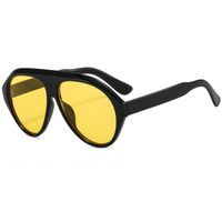 Ig Style Retro Color Block Pc Toad Glasses Full Frame Men's Sunglasses sku image 2