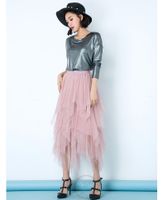 Summer Fashion Solid Color Polyester Knee-length Skirts main image 4