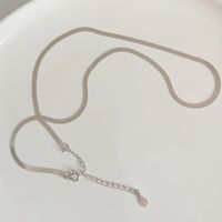 Simple Style Solid Color Titanium Steel Plating Necklace main image 3