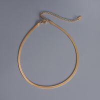 Simple Style Solid Color Titanium Steel Plating Necklace main image 2
