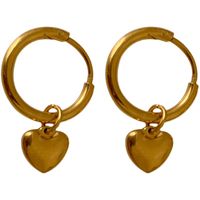 1 Pair Fashion Heart Shape Plating Titanium Steel Drop Earrings main image 2