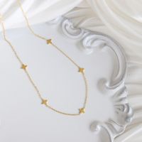 Simple Style Star Titanium Steel Plating Gold Plated Necklace main image 4