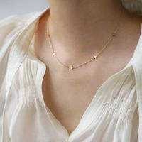 Simple Style Star Titanium Steel Plating Gold Plated Necklace sku image 1