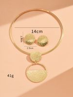 1 Set Fashion Round Alloy Women's Earrings Necklace main image 5