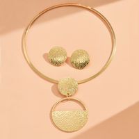 1 Set Fashion Round Alloy Women's Earrings Necklace main image 6