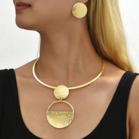 1 Set Fashion Round Alloy Women's Earrings Necklace main image 8