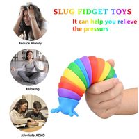 New Style Colorful Caterpillar Fun Decompression Toy Children Vent Slug Pressure Reduction Toy Wholesale main image 4
