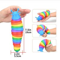 New Style Colorful Caterpillar Fun Decompression Toy Children Vent Slug Pressure Reduction Toy Wholesale main image 3