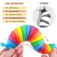 New Style Colorful Caterpillar Fun Decompression Toy Children Vent Slug Pressure Reduction Toy Wholesale main image 2