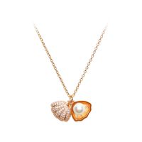 Style Simple Coquille Acier Au Titane Incruster Perle Pendentif main image 5