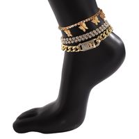 1 Set Simple Style Insect Alloy Plating No Inlaid Women's Anklet sku image 1