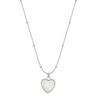 Simple Style Heart Shape Titanium Steel Inlay Gem Pendant Necklace 1 Piece sku image 3