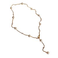 Elegant Geometrisch Titan Stahl Quaste Künstliche Perlen Halskette main image 5