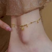 Simple Style Solid Color Titanium Steel Plating Women's Anklet sku image 1