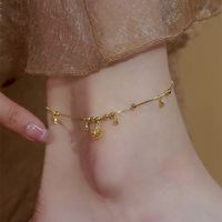 Simple Style Solid Color Titanium Steel Plating Women's Anklet main image 1