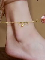 Simple Style Solid Color Titanium Steel Plating Women's Anklet main image 2