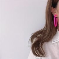 1 Pair Fashion C Shape Solid Color Arylic Ear Studs main image 5
