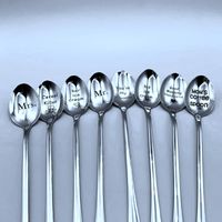 Fashion Letter Stainless Steel Spoon main image 3