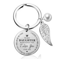 1 Piece Fashion Letter Titanium Steel Plating Unisex Keychain sku image 7