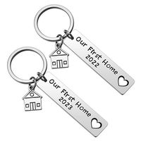 1 Piece Simple Style Letter Metal Titanium Steel Patchwork Unisex Keychain main image 6