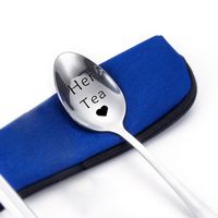 Fashion Letter Stainless Steel Spoon sku image 28
