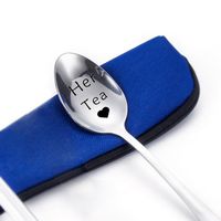 Valentine's Day Fashion Letter Stainless Steel Metal Spoon sku image 28