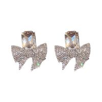 1 Pair Fashion Bow Knot Alloy Inlay Crystal Rhinestones Women's Drop Earrings main image 5