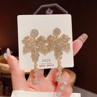 1 Pair Fashion Bow Knot Alloy Copper Inlay Rhinestones Women's Drop Earrings main image 5