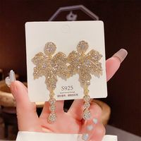 1 Pair Fashion Bow Knot Alloy Copper Inlay Rhinestones Women's Drop Earrings sku image 2