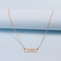 Simple Style Shiny Letter Rhinestones Alloy Wholesale Pendant Necklace main image 7
