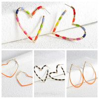 1 Pair Fashion Round Heart Shape Alloy Gold Plated Women's Hoop Earrings main image 1