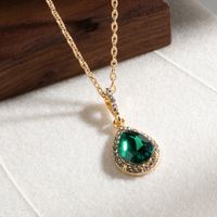 Simple Style Water Droplets Zircon Alloy Wholesale Pendant Necklace main image 6