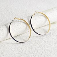1 Pair Fashion Round Heart Shape Alloy Gold Plated Women's Hoop Earrings sku image 2