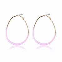 1 Pair Fashion Round Heart Shape Alloy Gold Plated Women's Hoop Earrings sku image 7