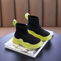 Kid's Fashion Solid Color Round Toe Sock Boots main image 4