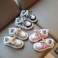 Girl's Boy's Fashion Color Block Round Toe Skate Shoes main image 6