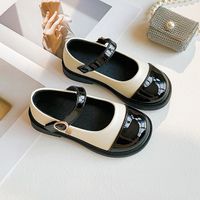 Women's British Style Solid Color Round Toe main image 6